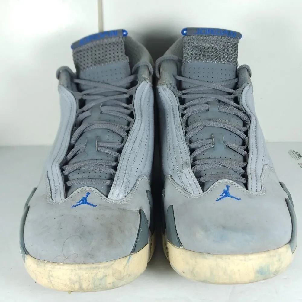 Nike Air Jordan 14 Retro Men's US13 Wolf Gray Suede Leather Athletic Sneakers